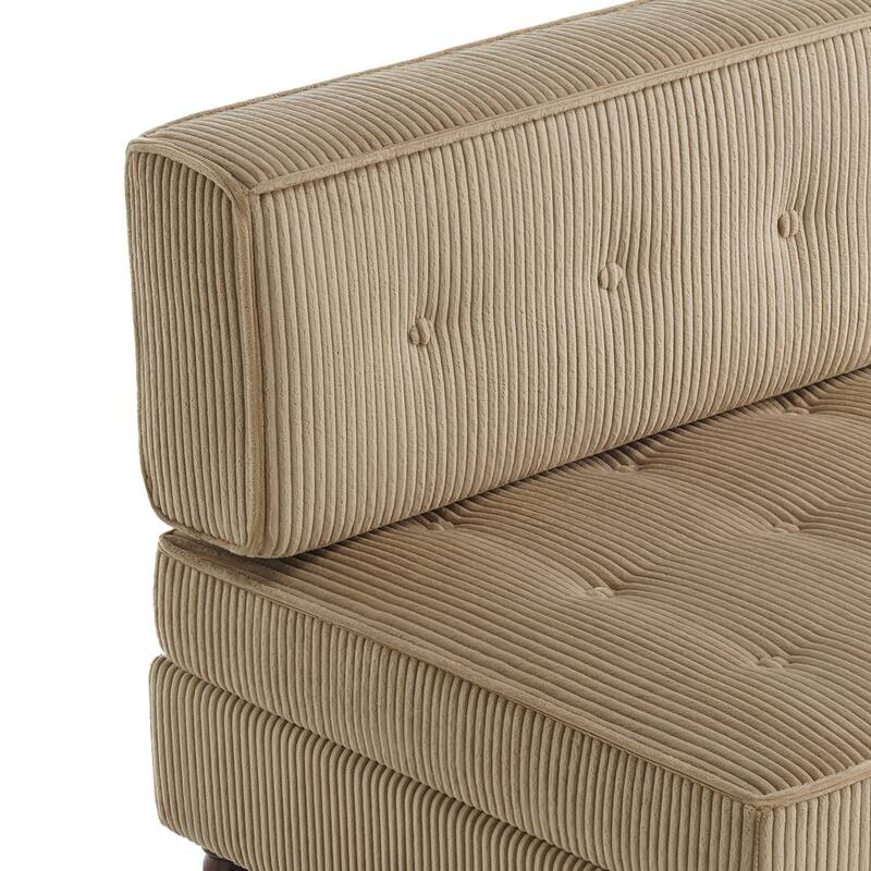 32.57" W Upholstered Corduroy Armless Accent Chair