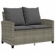 preview thumbnail 15 of 152, vidaXL Patio Sofa with Cushions Outdoor Seating Sectional Sofa Poly Rattan