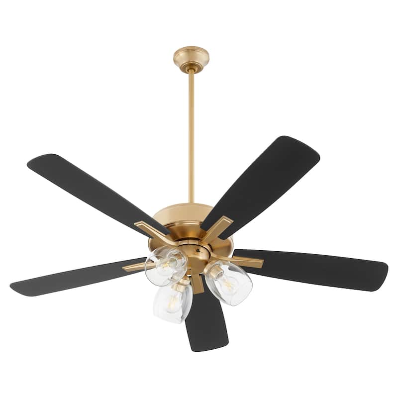 Quorum International 4525-03 Ovation 52" 5 Blade 3 Light Indoor - Aged Brass