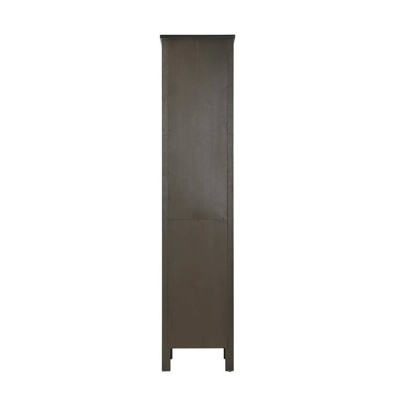 Winslow 16-28 Inch Bath Storage Glass Cabinet