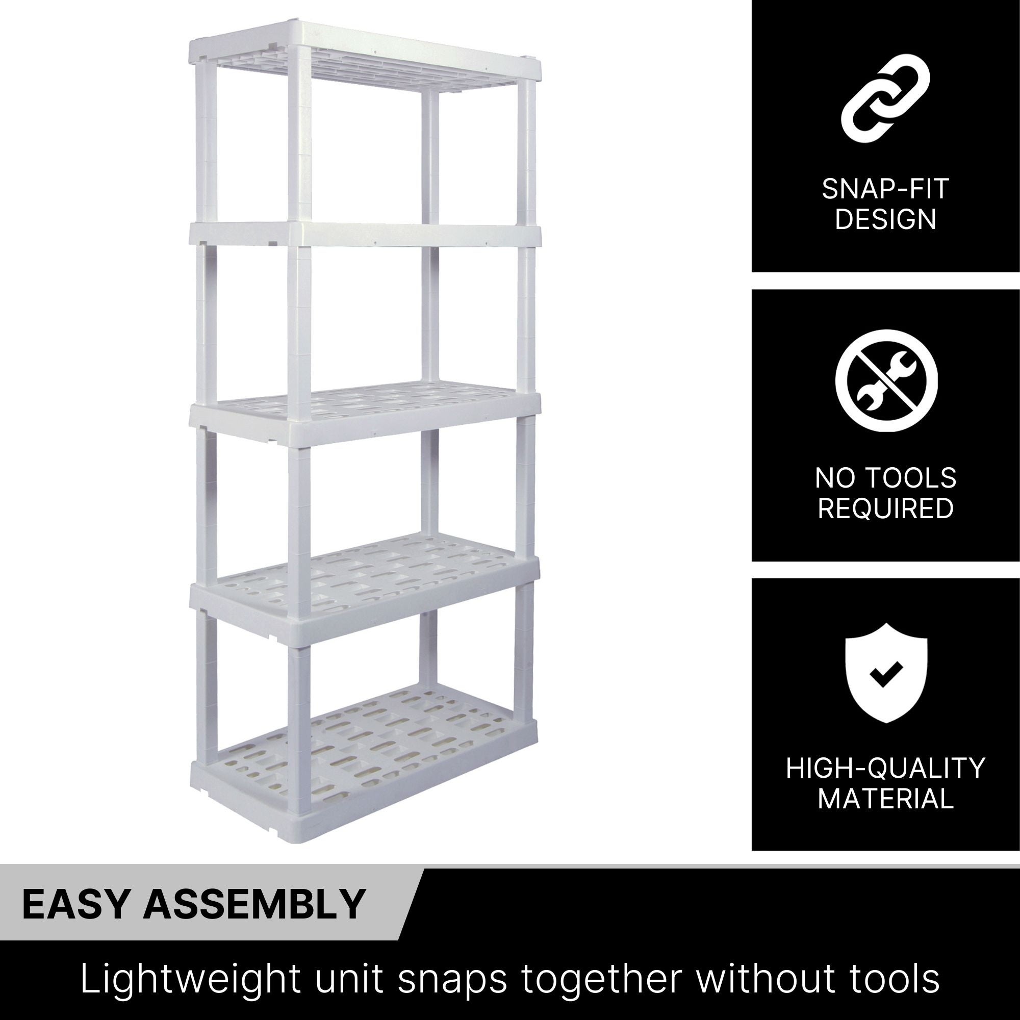 Lightweight outlet shelving units