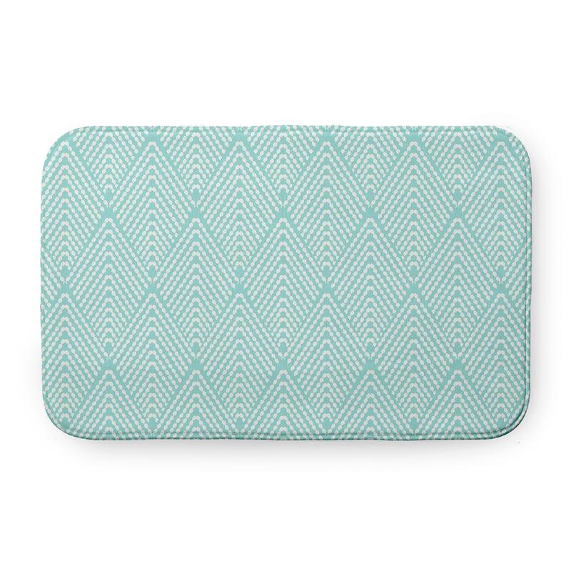 Lifeflor Diamond Bathmat - 34" x 21" - Wave Top Blue