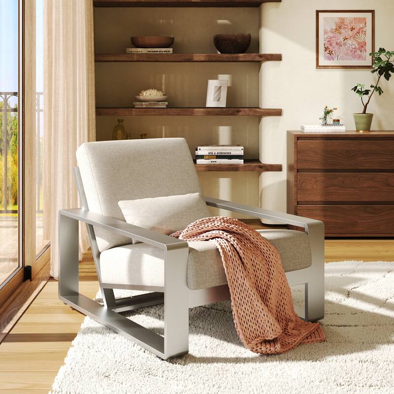 Christopher Knight Home - Milo Modern Outdoor/Indoor Aluminum Leisure Chair with Ergonomic Design