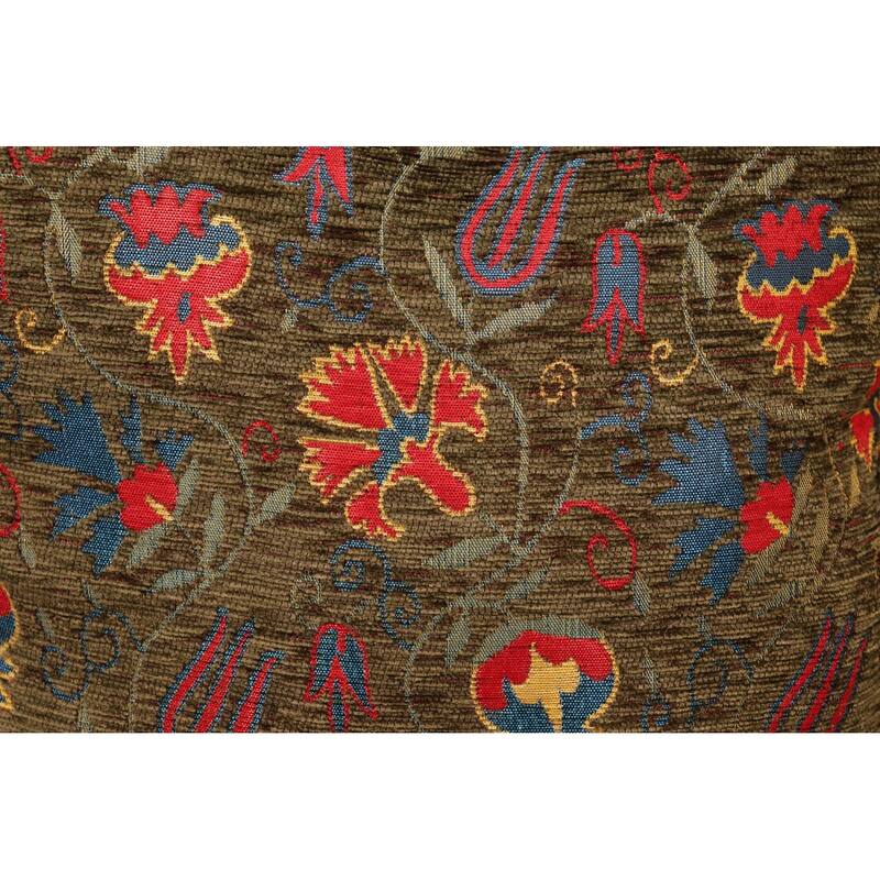Carnation Fern Chenille Turkish Decorative Pillow