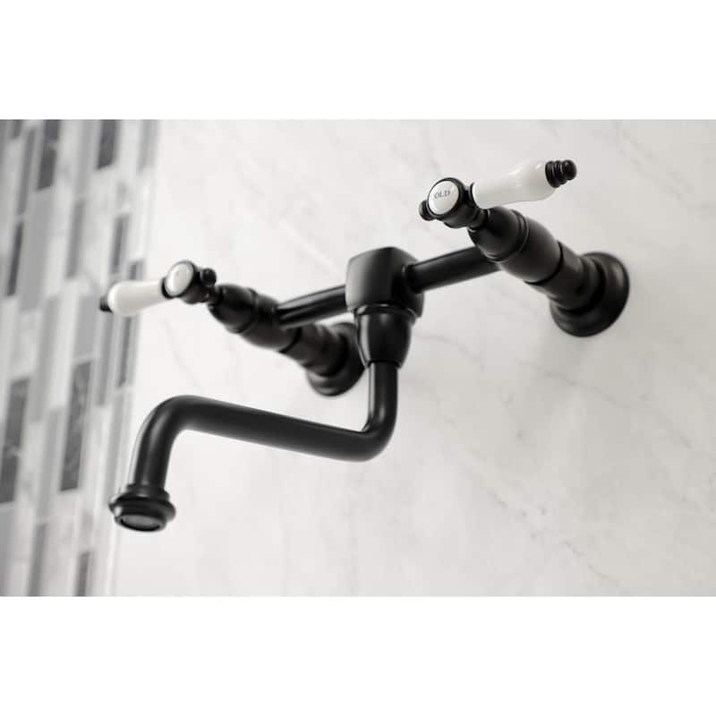 Kingston Brass Bel-Air 1.2 GPM Wall Mounted Bridge Bathroom Faucet