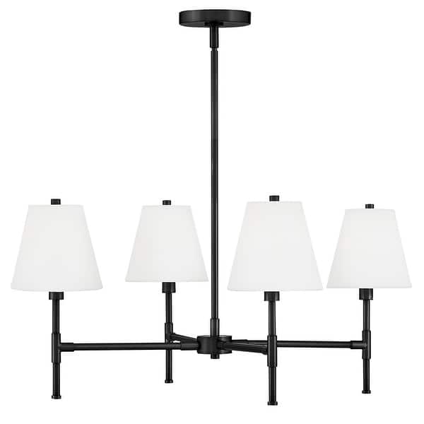 slide 2 of 2, Lark 83774 Beale 4 Light 28" Wide Chandelier Black