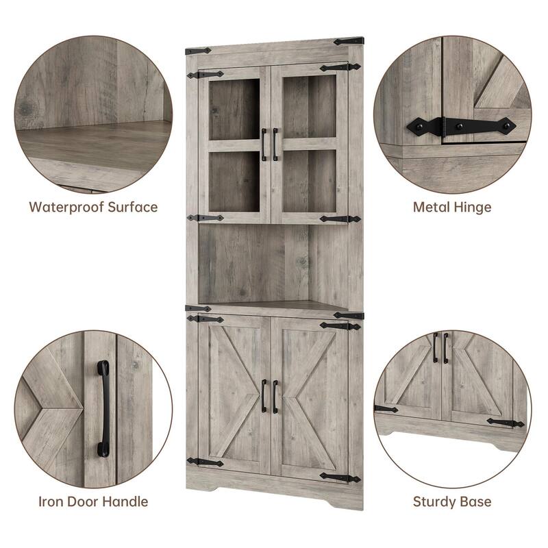Farmhouse Corner Cabinet