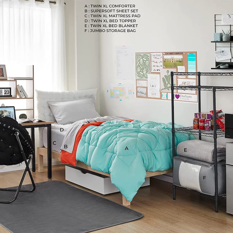 Basic Necessities - Twin XL College Bedding Package