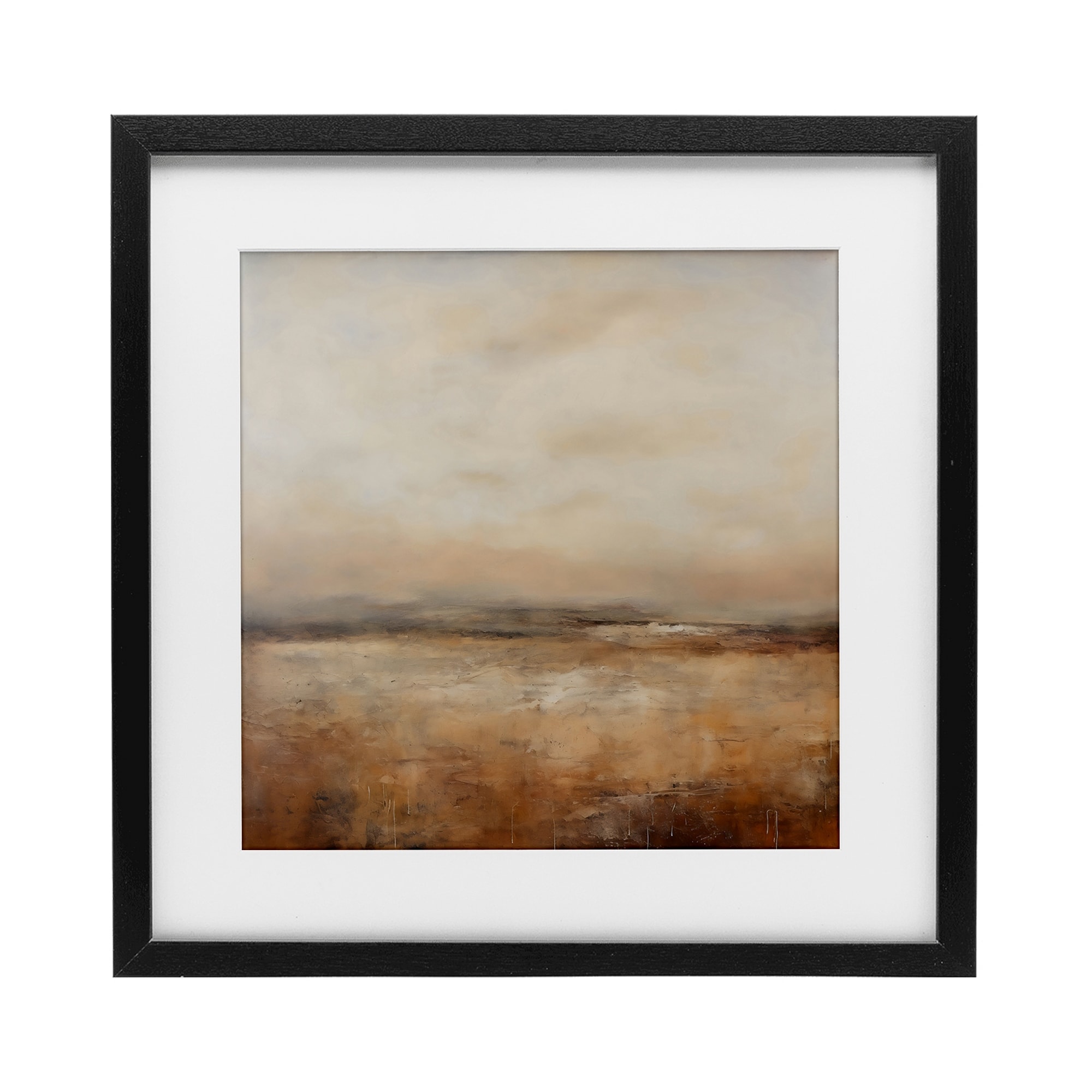 Stupell Calm Abstract Landscape Neutrals Under Glass Framed Design By Creative Studio