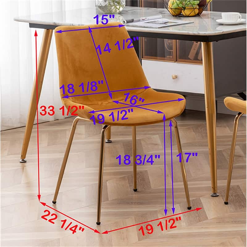 Modern Velvet Dining Chair (Set of 2)
