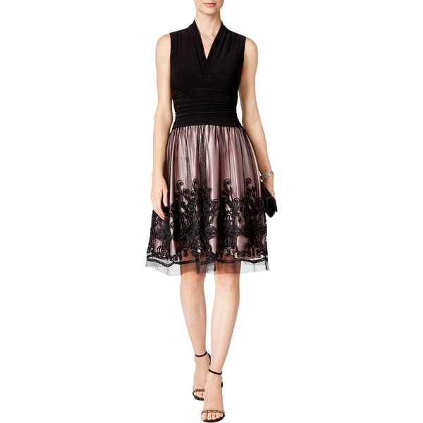 S.L Fashions Womens Sash Waist Party Dress