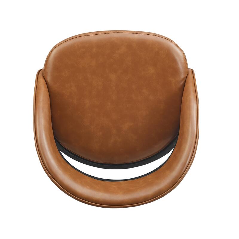 Art Leon Set of 2 Swivel Contemporary Counter Height Barstool with Bentwood Legs