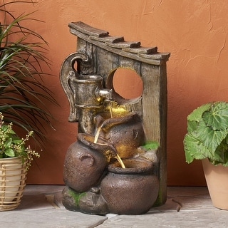 Adrian Outdoor Tier Jar Fountain Outdoor 3 by Christopher Knight Home