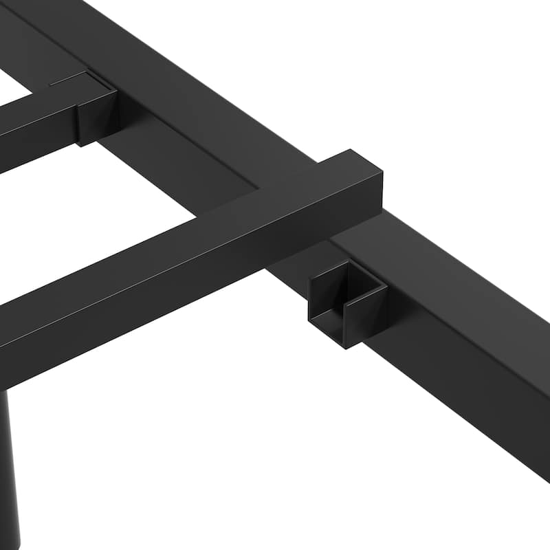 VECELO Kids Bed Frame Set of 2, Metal Bed Frame with Headboard, Twin Size Platform Bed