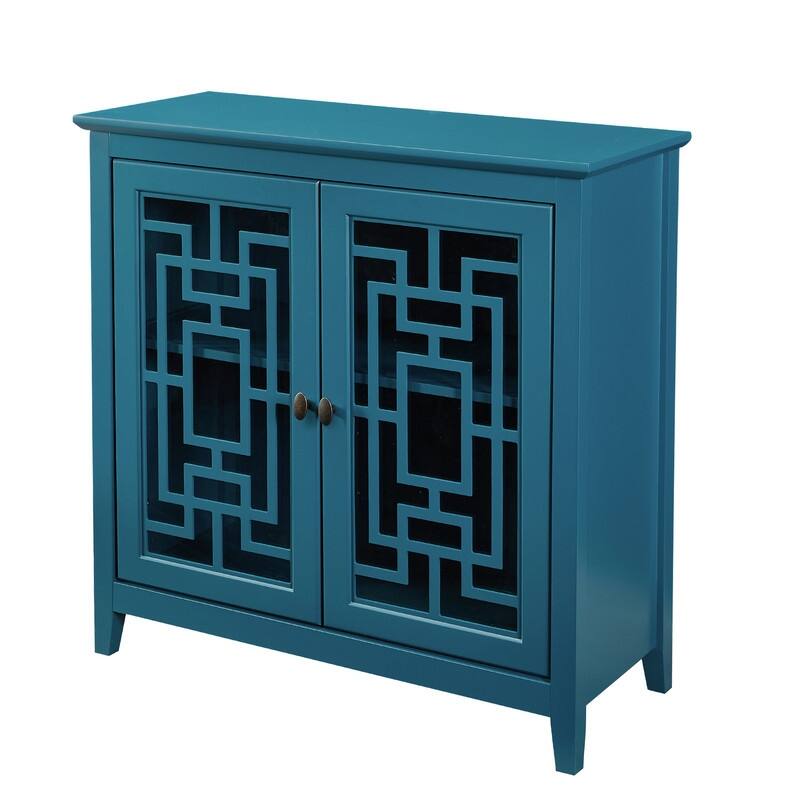 Midcentury Unique Buffet Sideboard Storage Teal Blue Bed