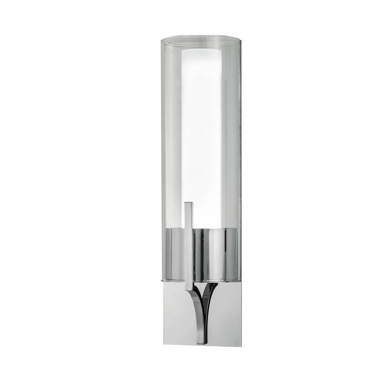 Slope 15'' High Integrated LED Sconce - Chrome - 15 inch Tall