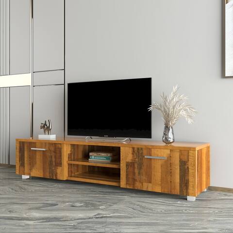 Nestfair TV Stand with Shelves for TVs up to 70 Inches