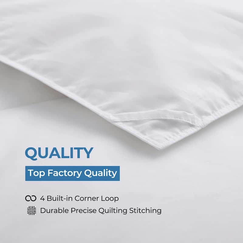 Lightweight Breathable White Down Comforter for Hot Sleeper, Cooling