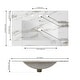 preview thumbnail 33 of 120, JONATHAN Y Aubert 3-Hole Rectangular Ceramic Single Sink Basin Vanity Top