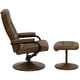 preview thumbnail 53 of 58, Contemporary Faux Leather Multi-position Recliner and Ottoman