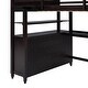 preview thumbnail 34 of 53, Full size Loft Bed with Desk,Multifunctional Wooden Loft Bed with Shelves