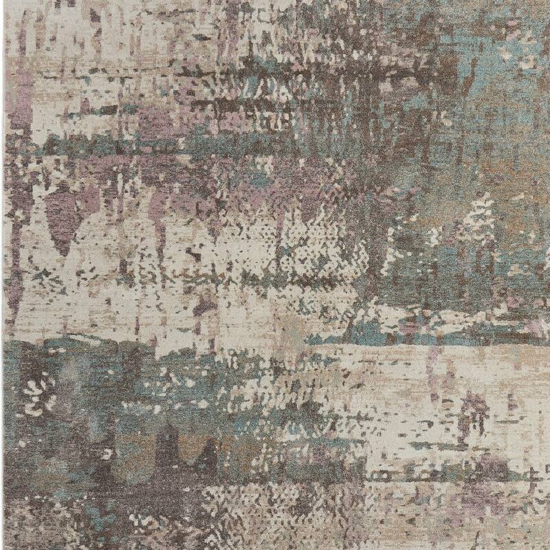 HomeRoots Abstract Industrial Rectangle Area Rug