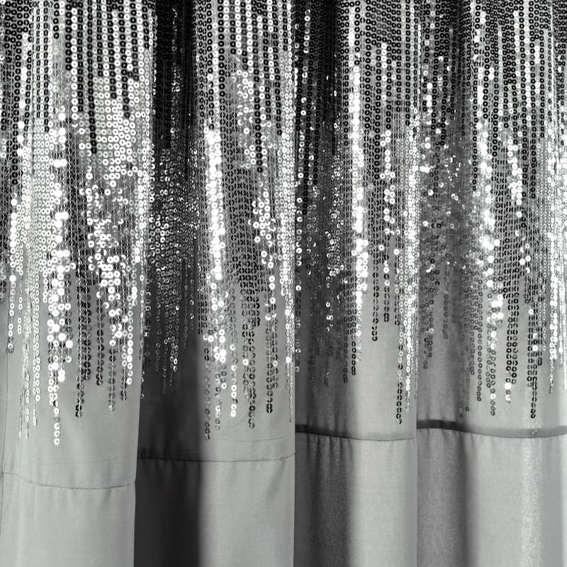 Lush Decor Shimmer Sequins Window Curtain Panel Pair - 84" x 42" - 84" x 42"