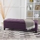 preview thumbnail 8 of 100, Mission Tufted Fabric Storage Ottoman Bench by Christopher Knight Home - 50.50"L x 18.75"W x 16.00"H Purple+Velvet