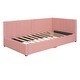 preview thumbnail 7 of 9, Upholstered Daybed Twin Size Sofa Bed Frame 2 Storage Drawers, Grey
