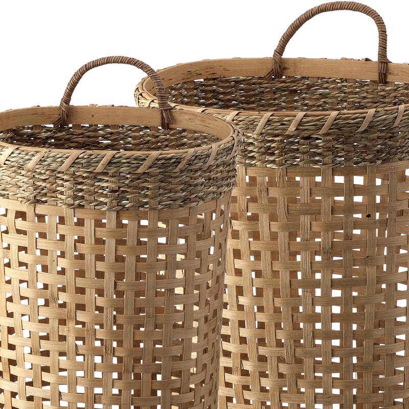 15-17" Bamboo Rattan Wall Basket