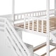 preview thumbnail 24 of 35, Twin Over Twin Bunk Bed with Two Drawers and Slide