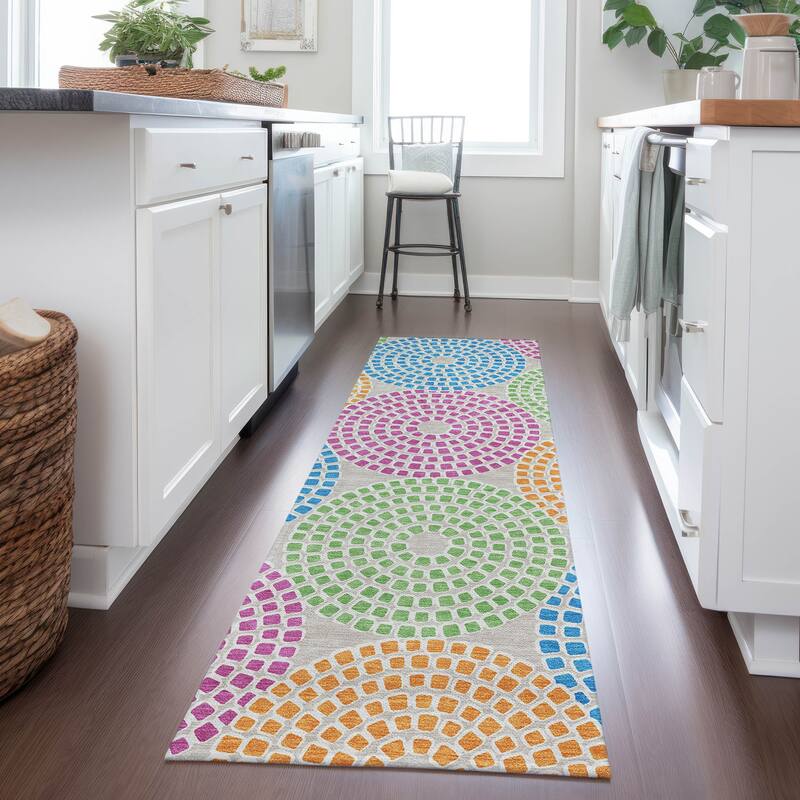 Machine Washable Indoor/ Outdoor Chantille Contemporary Rug