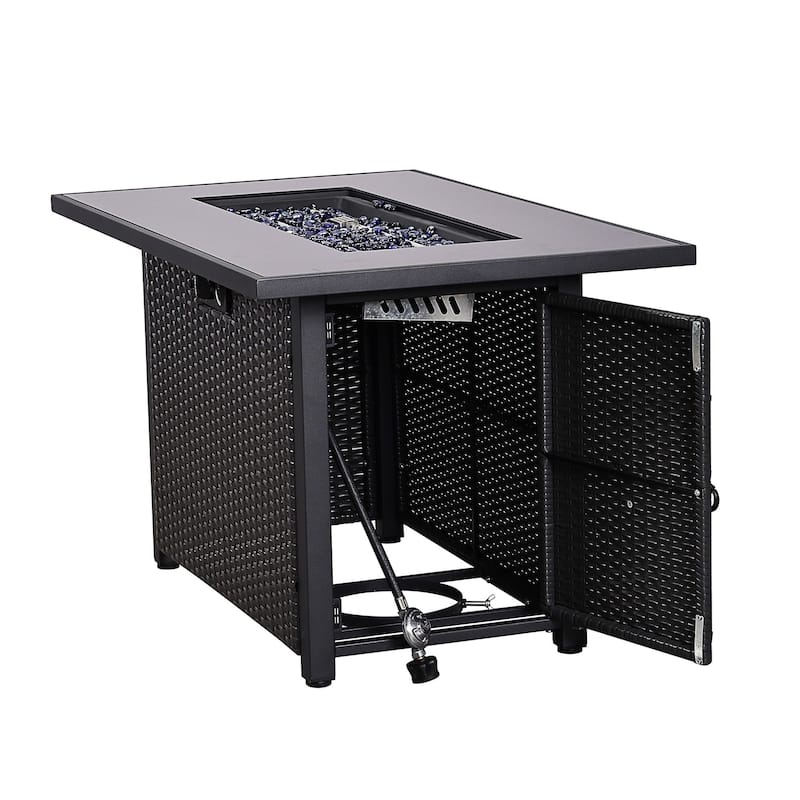 Outdoor Fire Pit for Dining or Party, Patio, Garden, Yard - Black