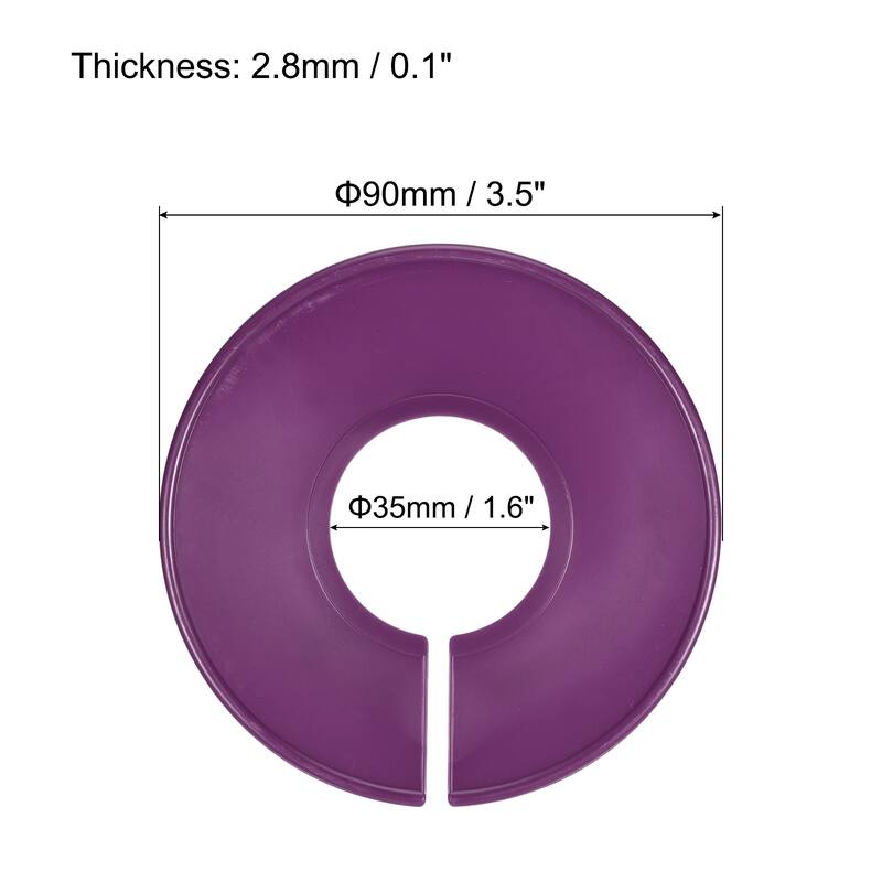 Clothes Dividers Blank Rack Size Sorting Wardrobe Round Hanger - Purple