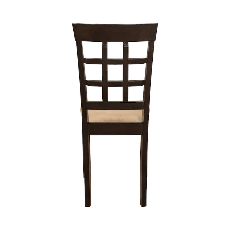 Hazelton Beige and Cappuccino Padded Seat Dining Chairs (Set of 8)