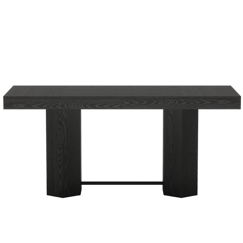 Industrial Bar Table, 70.9" Long Counter Height Pub Table with Sturdy Base