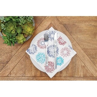 Firework Sparkle July 4th Napkin Set of 6