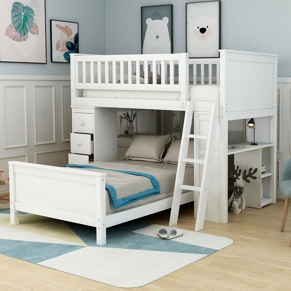 white bunk beds for girls