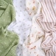 preview thumbnail 4 of 3, aden + anais essentials cotton muslin swaddle blanket 4 pack sage woodland