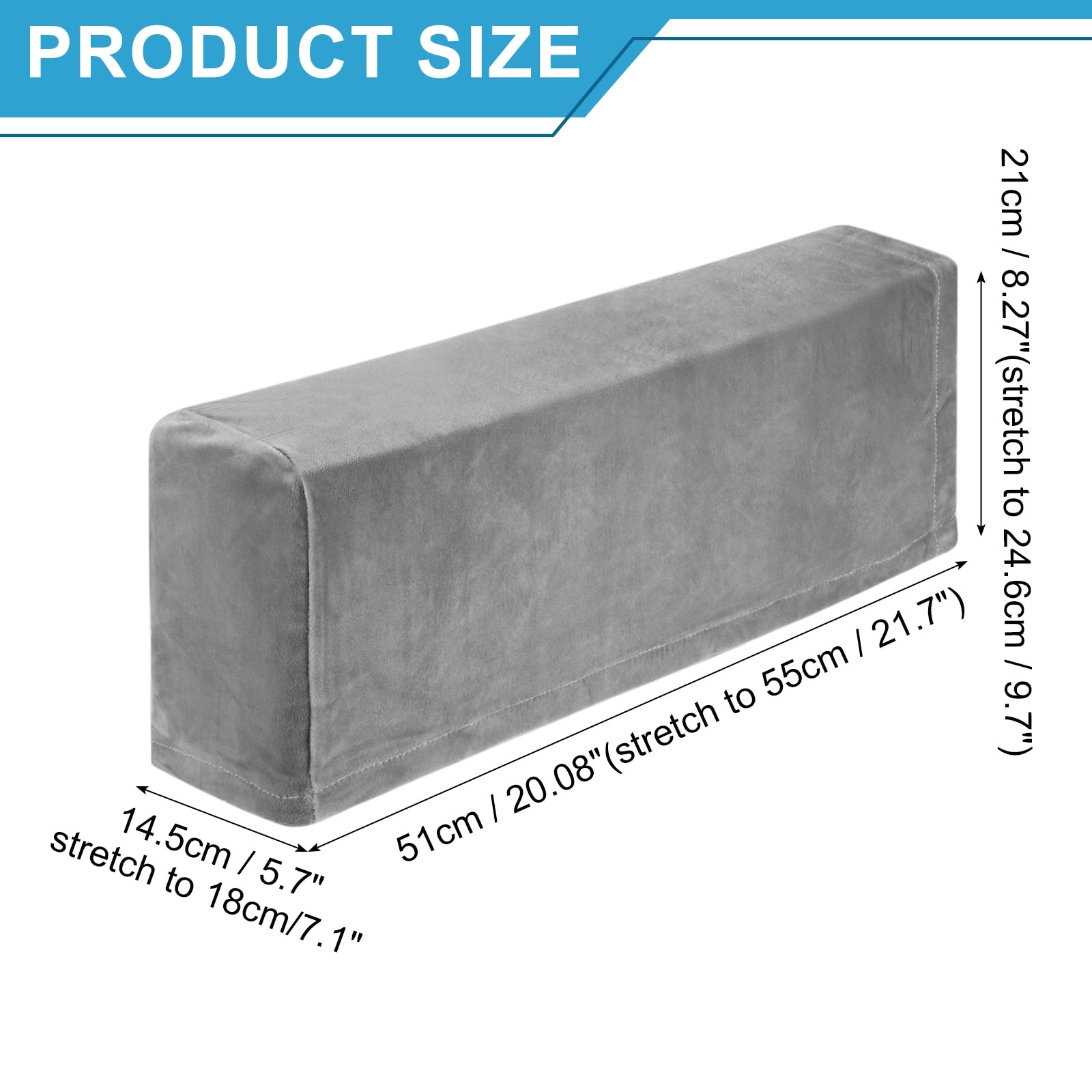 Stretch Armrest Covers, Soft Armchair Slipcovers Couch Recliner Arm Cover for Chair Protector