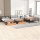 preview thumbnail 19 of 28, Full over Twin & Twin Bunk Bed, Metal Triple Bunk Bed with Drawers and Guardrails