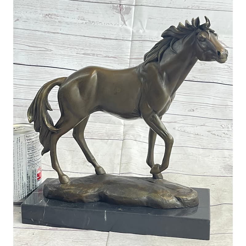 Large Arabian Horse Bronze Sculpture Statue By Williams Figurine Figure Decor
