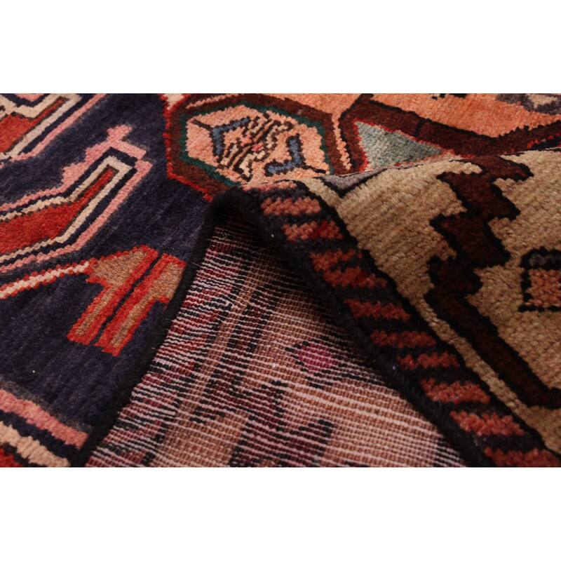 ECARPETGALLERY Hand-knotted Anatolian Vintage Dark Navy, Red Wool Rug - 5'2 x 7'5