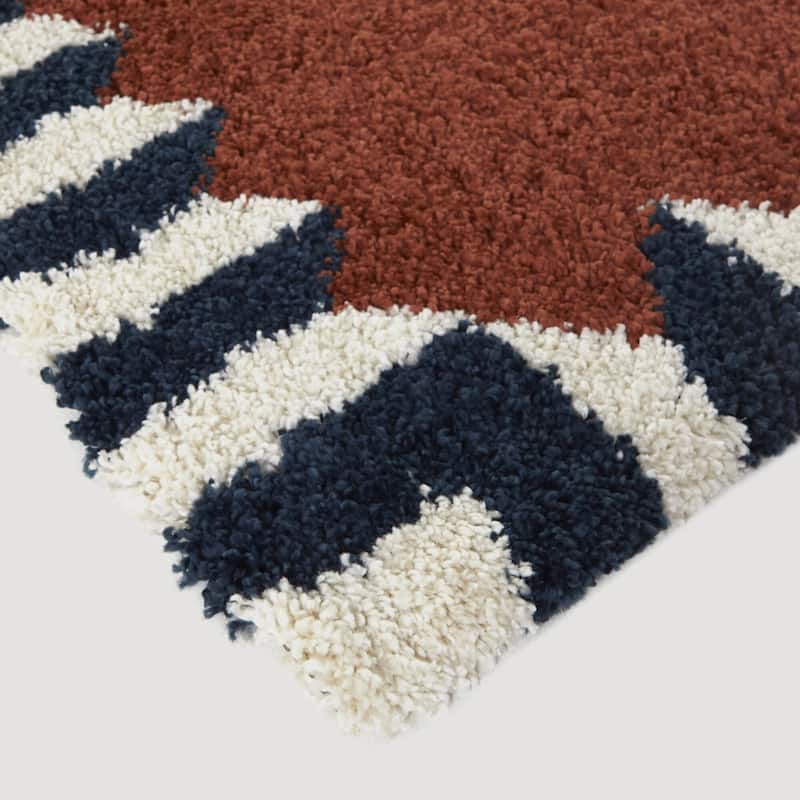 Vasile Border Shag Area Rug