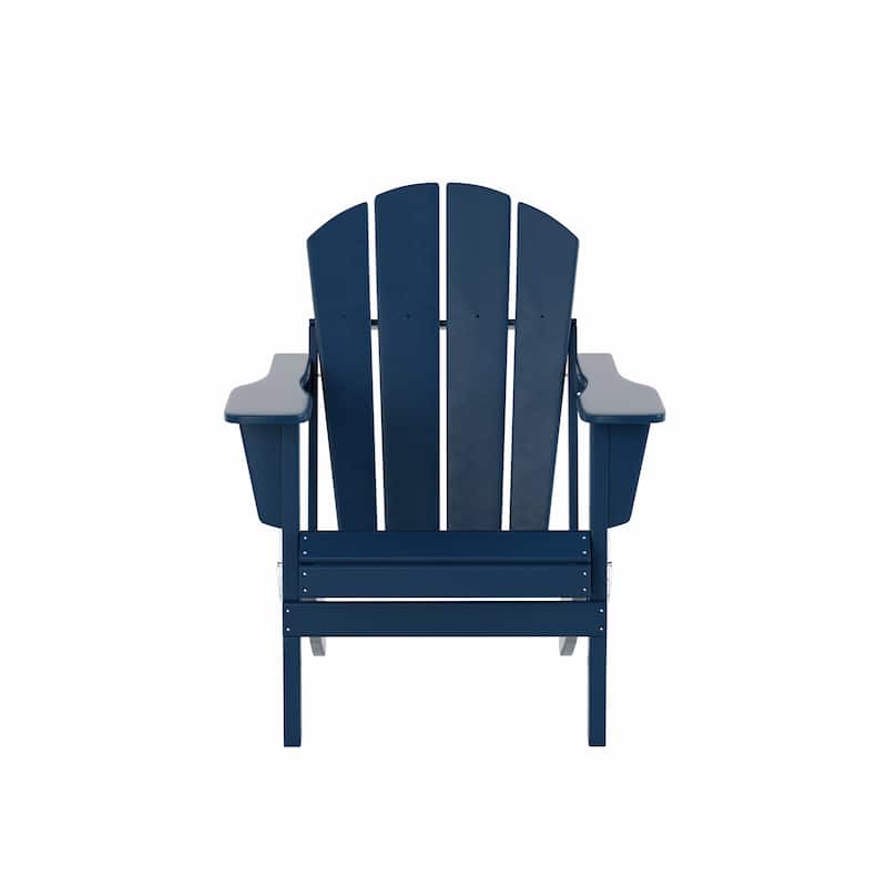 Laguna Hdpe All Weather Outdoor Patio Foldable Adirondack Chairs Conversation Set (7-Piece Set)