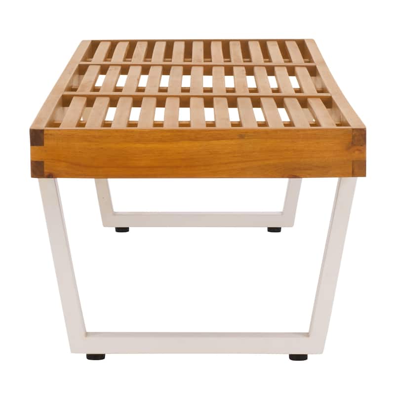 SAFAVIEH Outdoor Patio Furniture Heather 72" Bench - 72"W x 19"D x 14"H