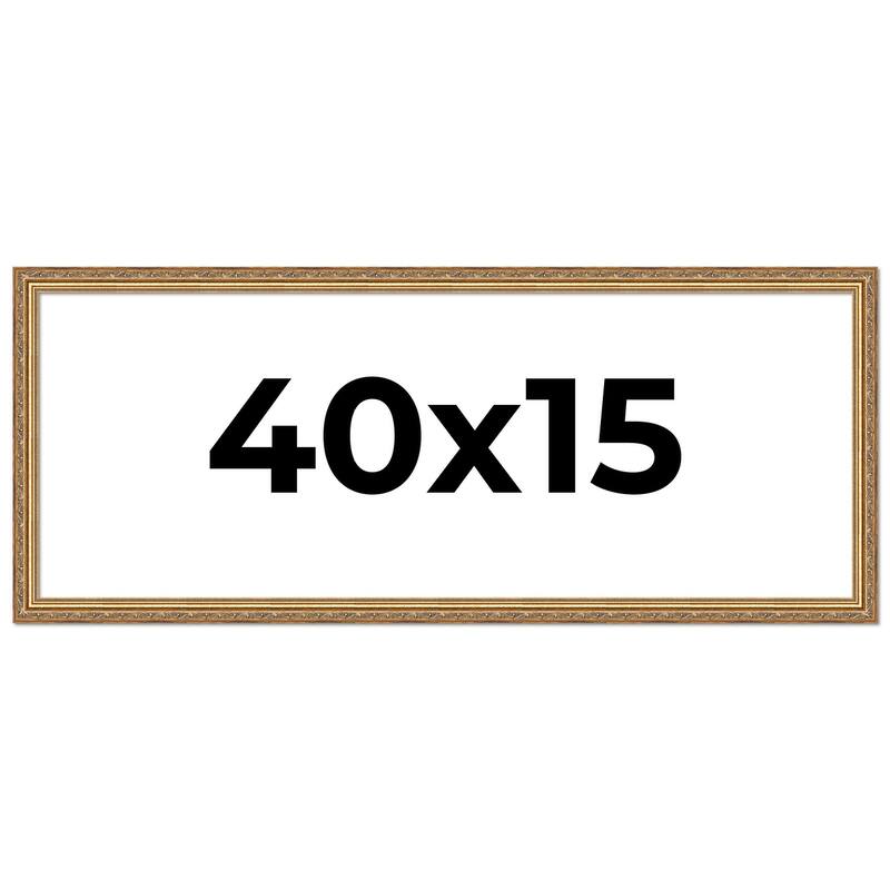 40x15 Frame Red Solid Wood Picture Frame Width 1.75 Inches | Interior Frame Depth 1 13/16 Inches