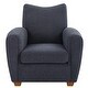 preview thumbnail 1 of 4, Uttermost 23759 31" Wide Plywood Framed Polyester Accent Chair - Blue Blue