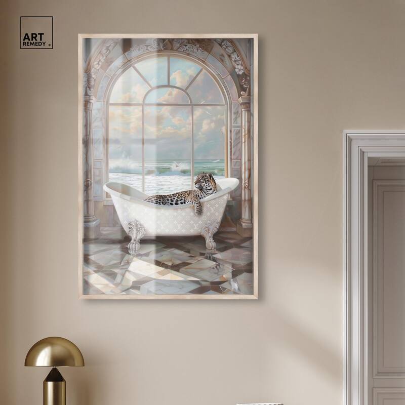 Jaguar Arch Bathroom Glam Shadowbox by Art Remedy