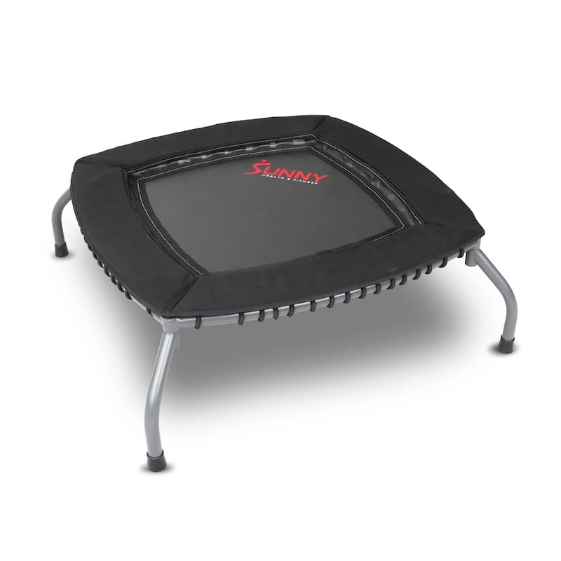 Sunny Health & Fitness Springless Mini Fitness Trampoline Adjustable Bungee-Style Rebounder 36 inch - SF-S021047